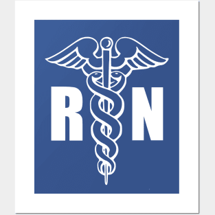 Rn Nurse Medical Symbol Caduceus Posters and Art